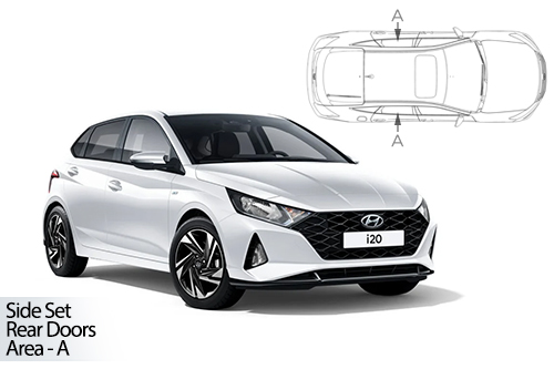 Car Shades - Hyundai i20 5dr 2020> Rear Door Set