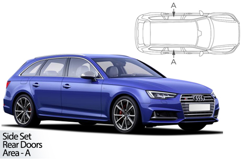 UV Car Shades - Audi A4 Avant B9 2015> Rear Door Set