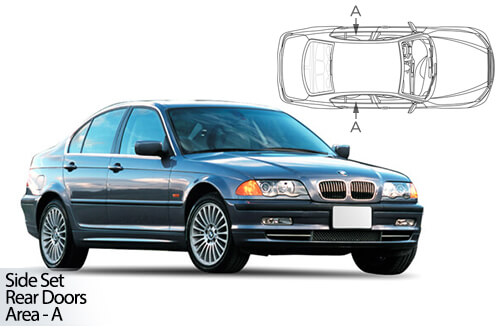 UV Car Shades - BMW 3 Series E46 4dr 98-05 Rear Door Set
