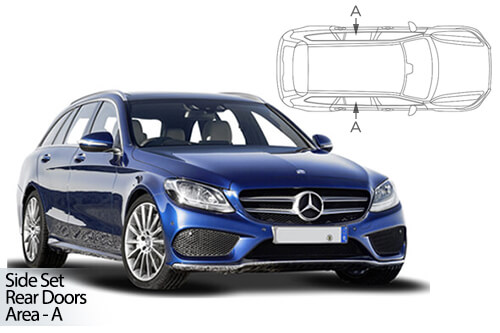 UV Car Shades - Mercedes C-Class Estate 14-21 Rear Door Set