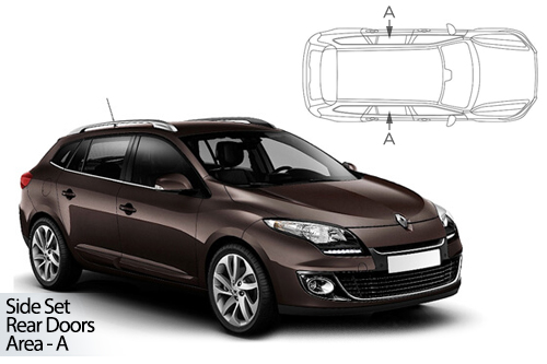 UV Privacy Car Shades - Renault Megane Est 08-16 Rear Door Set