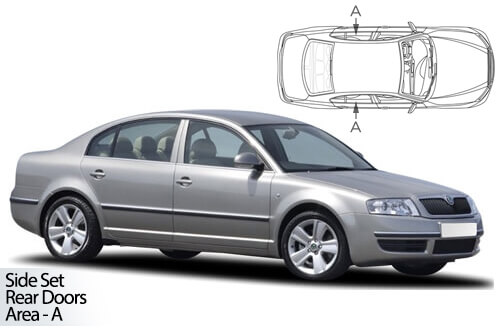 UV Car Shades - Skoda Superb 4dr 02-08 Rear Door Set