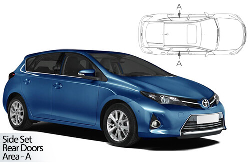 UV Privacy Car Shades - Toyota Auris 5dr 12-18 Rear Door Set