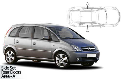 UV Car Shades - Vauxhall Meriva 03-10 Rear Door Set