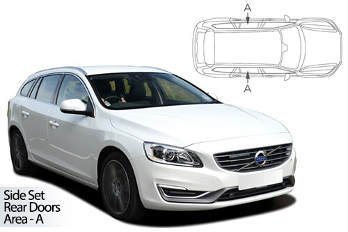 UV Car Shades - Volvo V60 Estate 10-18 Rear Door Set
