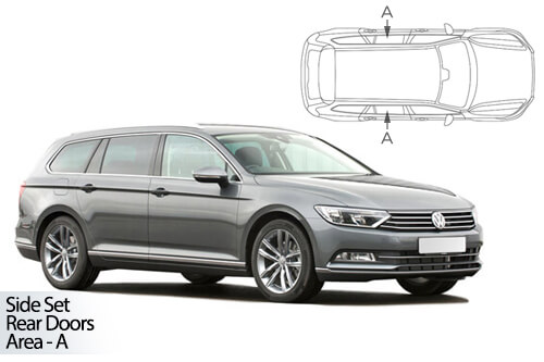 UV Privacy Car Shades - VW Passat Estate 2015> Rear Door Set