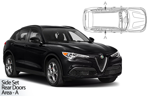 UV Car Shades Alfa Romeo Stelvio 19-23 Rear Door Set