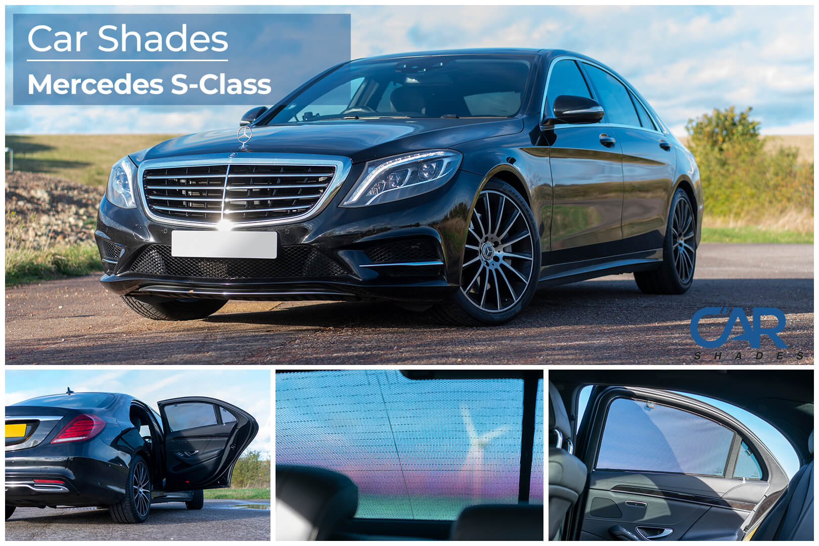 Car Shades Mercedes SClass LWB V222 4dr 1420 Full Rear Set Car Shades