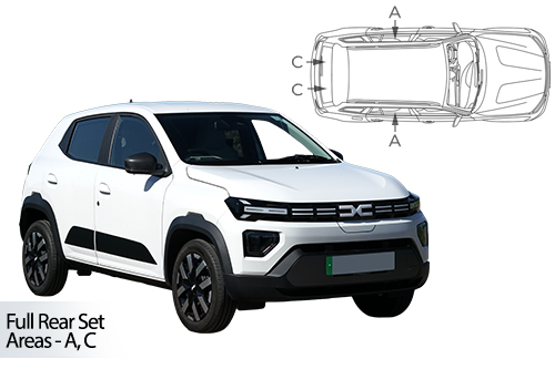 Car Shades Dacia Spring 2024> Full Rear Set