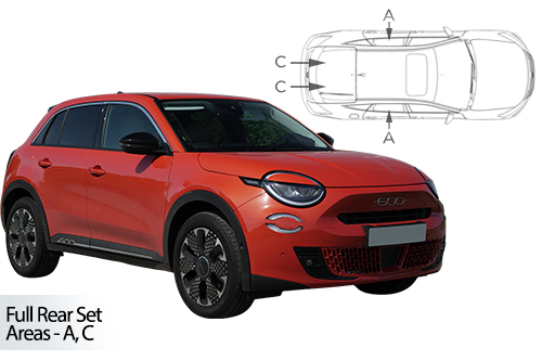 Car Shades Fiat 600 2023> Full Rear Set