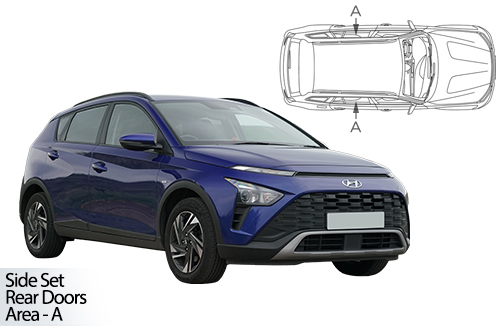 Car Shades Hyundai Bayon 21> Rear Door Set