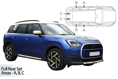 Car Shades Mini Countryman 2024> Full Rear Set