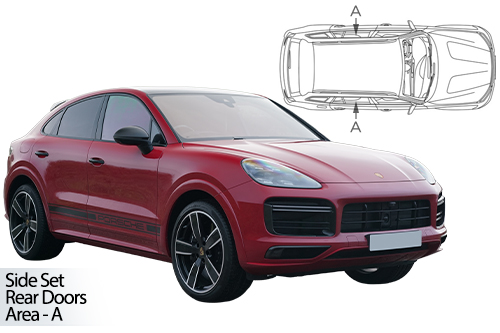 Car Shades Porsche Cayenne Coupe 19-26 Rear Door Set
