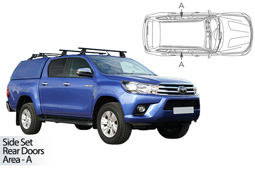Car Shades Toyota Hilux 16-20 Rear Door Set