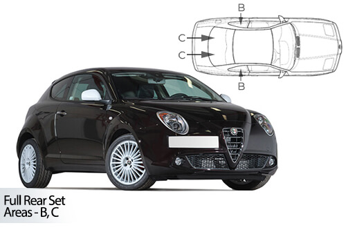 Car Shades Alfa Romeo Mito 3 door 09-18 Full Rear Set