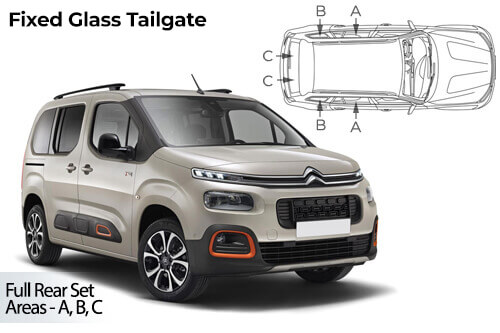 Car Shades - Citroen Berlingo Multispace XL 2018> Full Rear Set