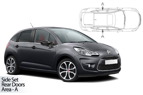 Car Shades Citroen C3 5 Door 10-16 Rear Door Set