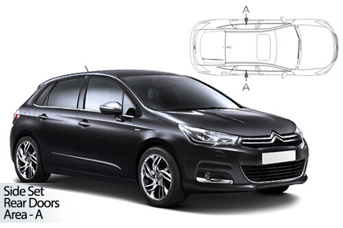 UV Car Shades - Citroen C4 5Dr 10-18 Rear Door Set