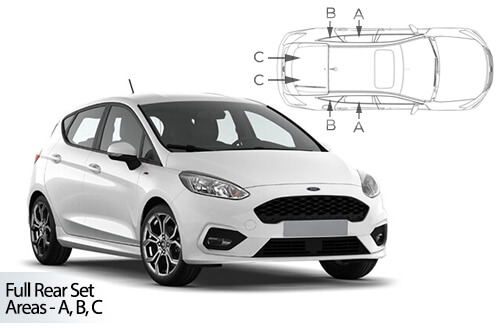 Car Shades Ford Fiesta 5 door 2017-2023 Full Rear Set