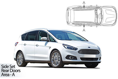 UV Car Shades - Ford S Max 5dr 2015-2023 - Rear Door Set