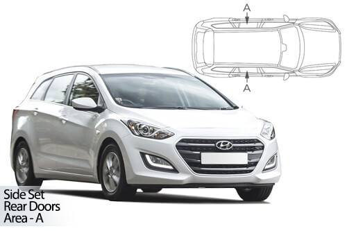 UV Car Shades - Hyundai i30 Estate 12-16 Rear Door Set