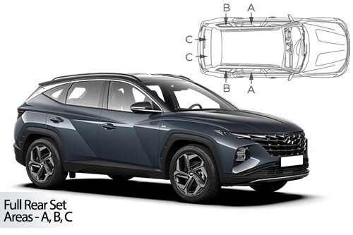 Car Shades - Hyundai Tucson 5dr 2021> Full Rear Set