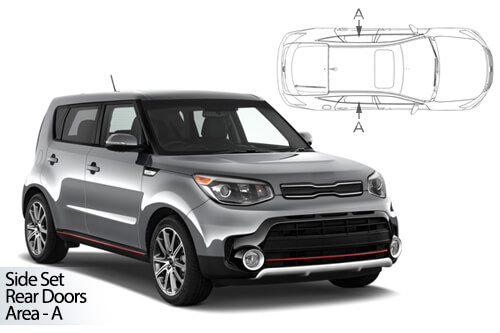 Car Shades - Kia Soul 5Dr 2014-2019 - Rear Door Set
