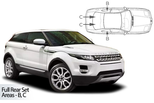 Car Shades Land Rover Evoque 3 Door 11-18 Full Rear Set