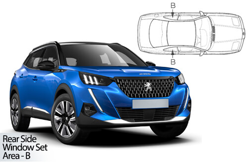 Car Shades Set Tende Parasole Su Misura Per Peugeot 2008 II (2020-), 4 Pezzi, Anticalore E Anti-insetti, Con Custodia