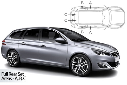 Car Shades Peugeot 308 Estate 2013-21 Full Rear Set - Vanstyle