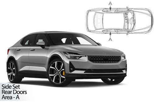 Car Shades - Polestar 2 2019> Rear Door Set