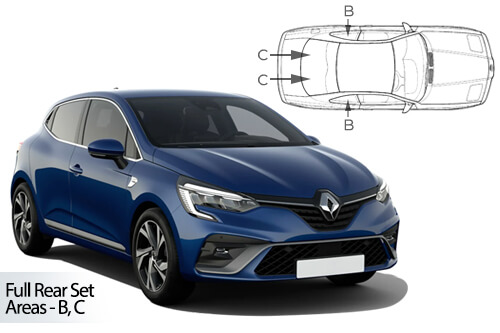 Car Shades - Renault Clio 5dr 2019> Full Rear Set