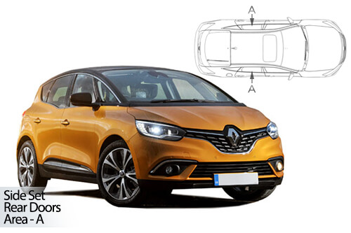 UV Car Shades - Renault Scenic 5dr 2017> Rear Door Set