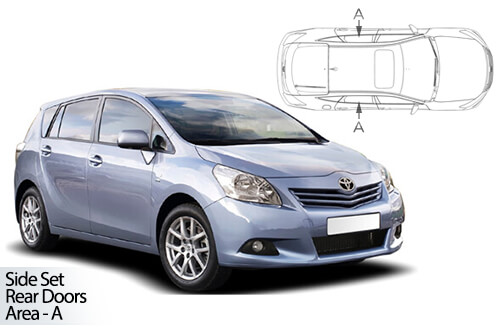UV Car Shades - Toyota Verso 5dr 09-18 Rear Door Set