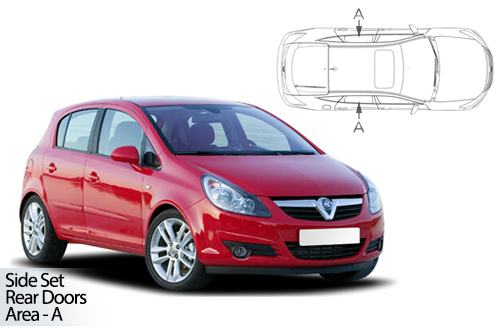 UV Car Shades - Vauxhall CORSA 5dr 06-18 Rear Door Set