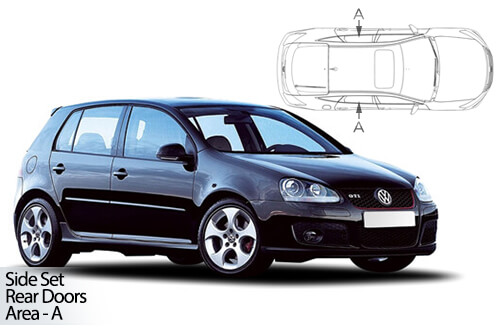 UV Car Shades - Golf 5dr 04-09 Rear Door Set