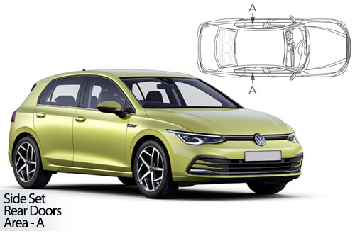 Car Shades - VW Golf MK8 VIII 2020> Rear Door Set