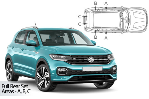 Car Shades - VW T-Cross 5dr 2018> Full Rear Set