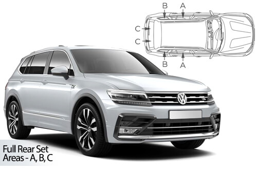 UV Car Shades - VW Tiguan Allspace LWB 2016> - Full Rear Set