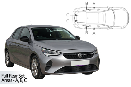Car Shades Vauxhall Corsa 5dr 19> Full Rear Set