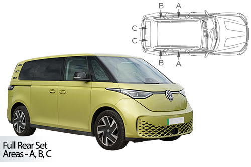 Car Shades VW Buzz SWB 5 Seats 23> Full Rear Set